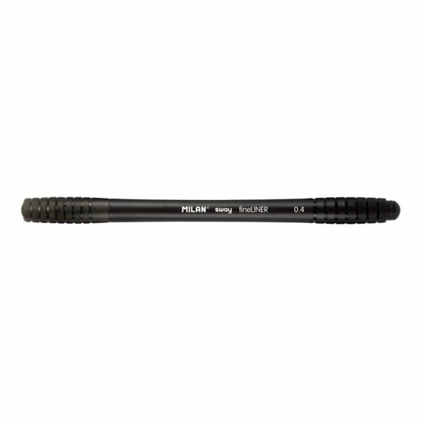 Milan Sway Fineliner Rotulador - Punta Fina 0.4mm - Ergonomico - Tinta al Agua - Color Negro