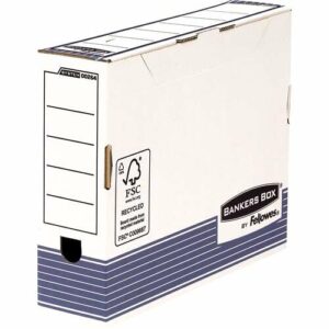 Fellowes Bankers Box Caja de Archivo Definitivo 80mm A4 - Montaje Automatico Fastfold - Carton Reciclado Certificacion FSC