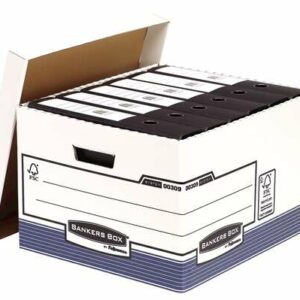 Fellowes Bankers Box Contenedor de Archivos Folio - Montaje Automatico Fastfold - Carton Reciclado Certificacion FSC