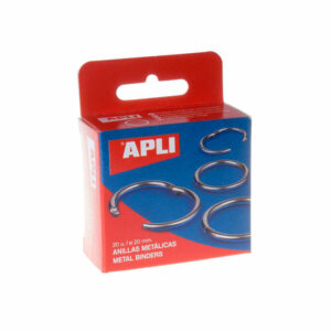 Apli Pack de 20 Anillas Metalicas Articuladas ?20 mm