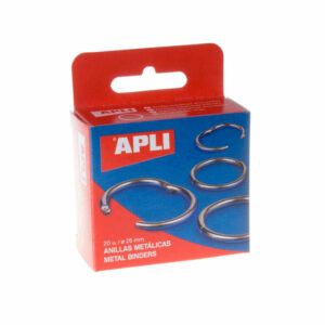 Apli Pack de 20 Anillas Metalicas Articuladas ?25 mm