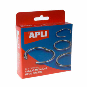 Apli Pack de 20 Anillas Metalicas Articuladas ?32 mm