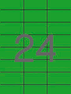 Apli Etiquetas Verdes Permanentes 70.0 x 37.0mm 20 Hojas