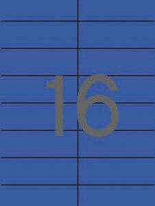 Apli Etiquetas Azules Permanentes 105.0 x 37.0mm 20 Hojas