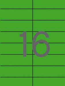 Apli Etiquetas Verdes Permanentes 105.0 x 37.0mm 20 Hojas