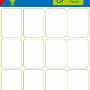 Apli Etiquetas Minibolsa Blancas 19.0 x 27.0mm 6 Hojas