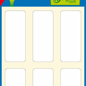 Apli Etiquetas Minibolsa Blancas 20.0 x 50.0mm 6 Hojas