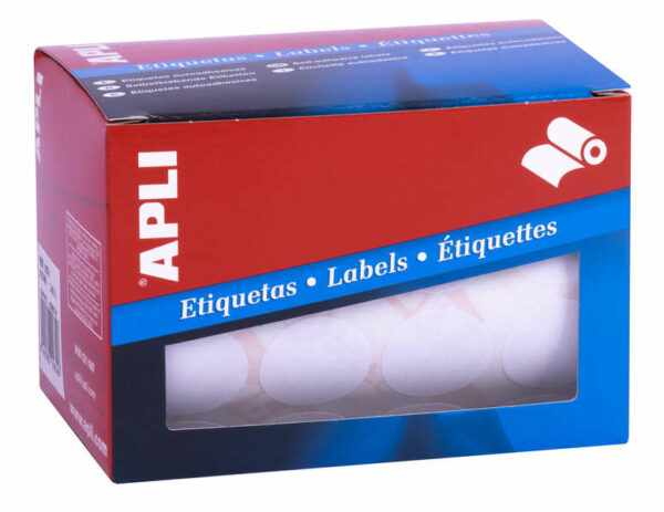 Apli Rollo Etiquetas Blancas Permanentes ? 25.0mm