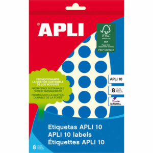 Apli Etiquetas 10 Azules ? 16mm 8 Hojas
