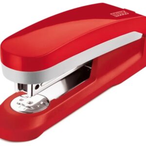 Novus Evolution E 25 Grapadora + Caja de 200 Grapas 24/6 - Hasta 25 Hojas - Grapado Cerrado, Abierto y Clavado - Color Rojo