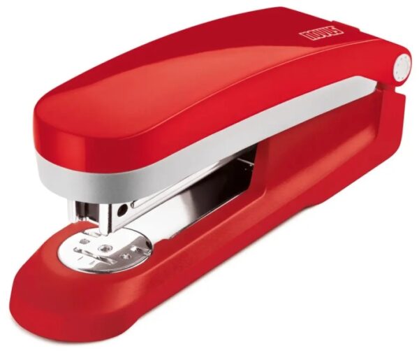 Novus Evolution E 25 Grapadora + Caja de 200 Grapas 24/6 - Hasta 25 Hojas - Grapado Cerrado, Abierto y Clavado - Color Rojo