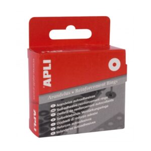 Apli Caja 200 de Arandelas de Refuerzo ?13mm - Alta Resistencia a Tirones y Rozaduras - Ideal para Escuela, Oficina y Hogar - Color Transparente